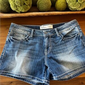 BKE Culture denim shorts in a medium wash.  Size 30 women’s
